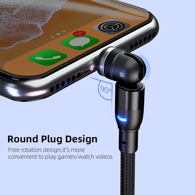 540° Rotating Three-in-One Magnetic Charging Cable