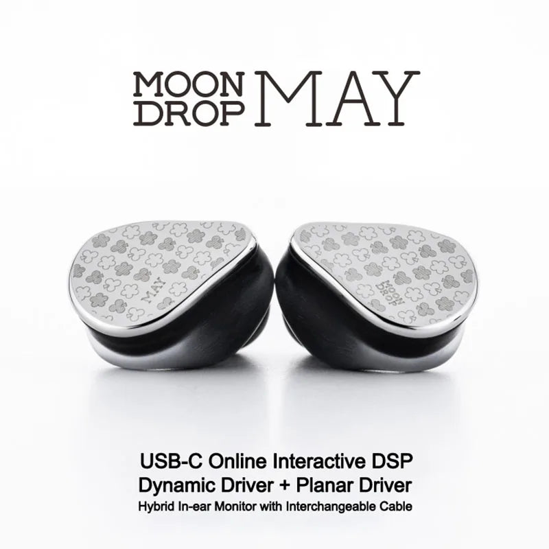 MOONDROP MAY DSP Headphones USB-C Type-C DSP Dynamic Driver Planar Driver Hybrid In-ear with Reusable Cable