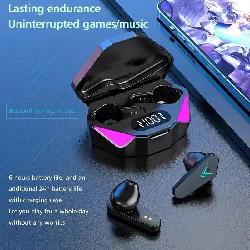 TWS Wireless Gaming Earphones with LED Display Headset