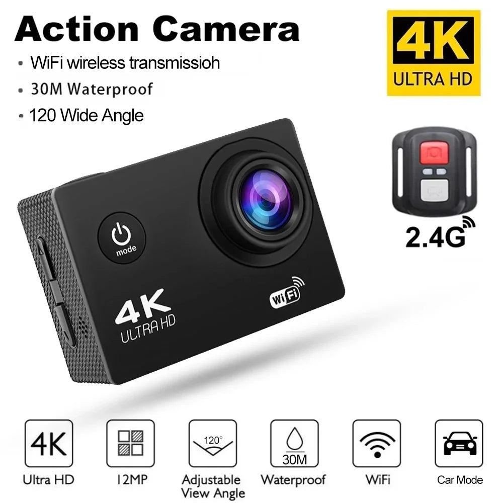 Sports Cameras 4K Action Camera 1080P/30FPS WiFi 2.0