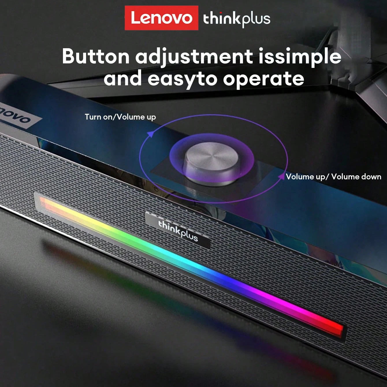 Lenovo Original TS33 Speaker 360 Surround Sound Bar Audio Speaker with Bluetooth and Wired Connection