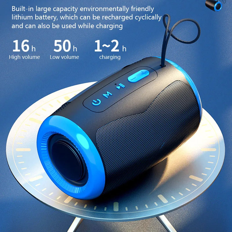 TSN-1 Portable Wireless Bluetooth Speakers with 5.3 Stereo FM/SD/USB Disk/Aux Modes Waterproof