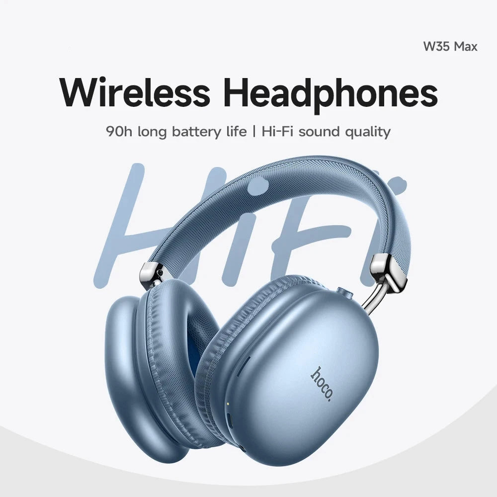 W35 Max Wireless HiFi Music Headphones with 42mm Coil Speaker and Candy Color Bluetooth 5.3