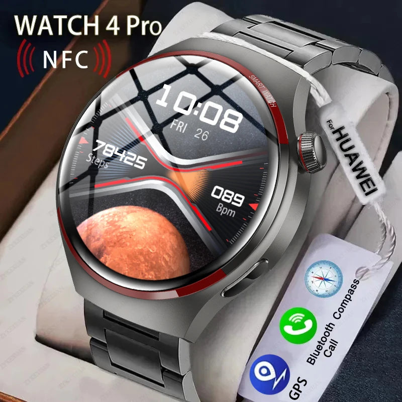 2024 New For HUAWEI Watch 4 PRO Smart Watch Men GT4Pro AMOLED HD Screen Bluetooth Call GPS NFC Heart rate Sport Smart Watch Women