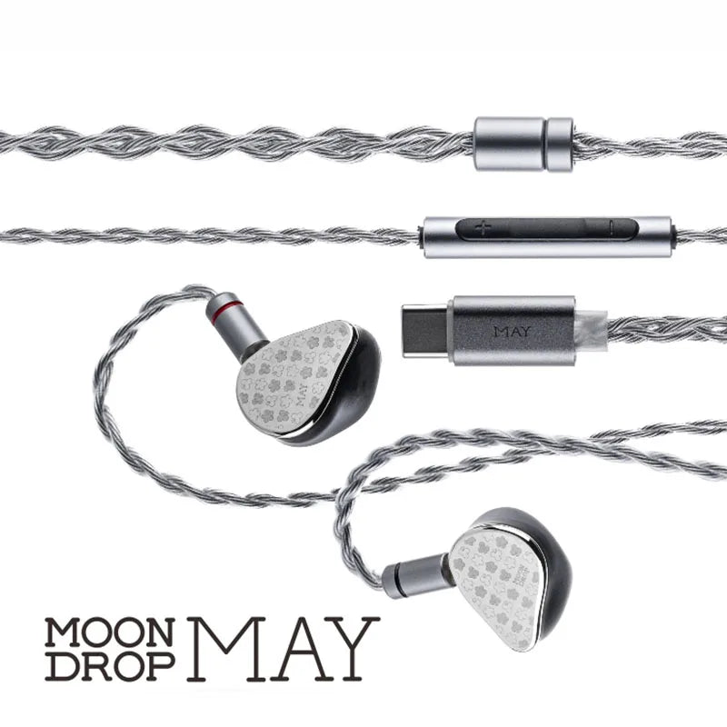 MOONDROP MAY DSP Headphones USB-C Type-C DSP Dynamic Driver Planar Driver Hybrid In-ear with Reusable Cable