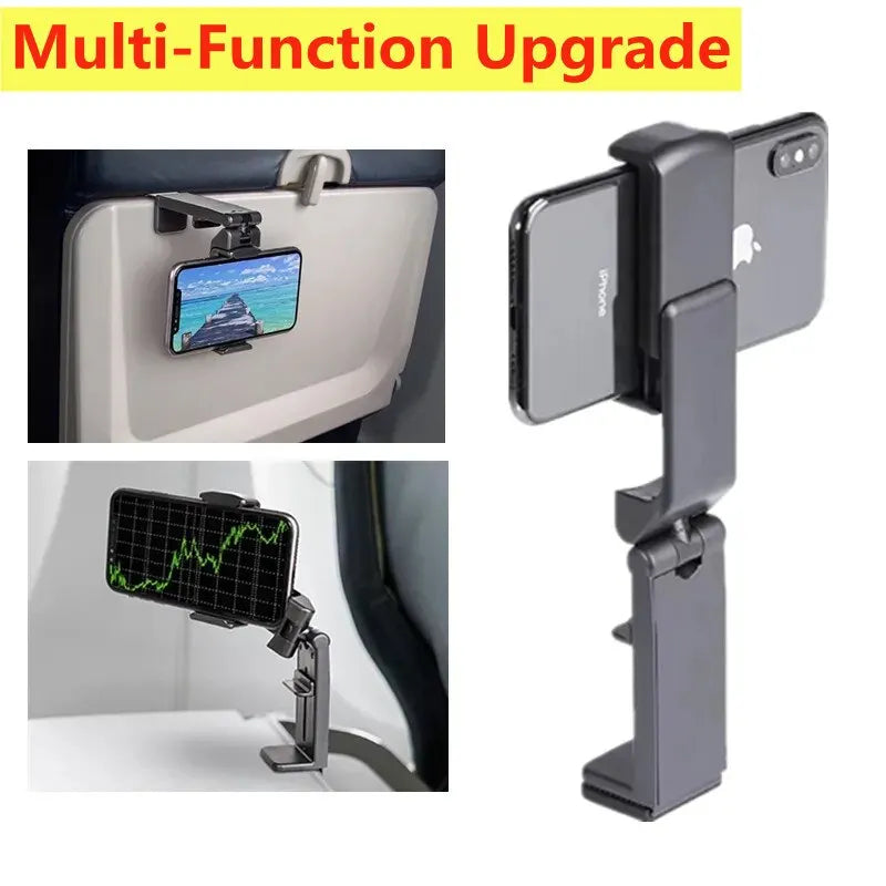 Airplane Phone Holder Stand Cell Mobile Portable Travel Mount Desk Flight Train Seat Support