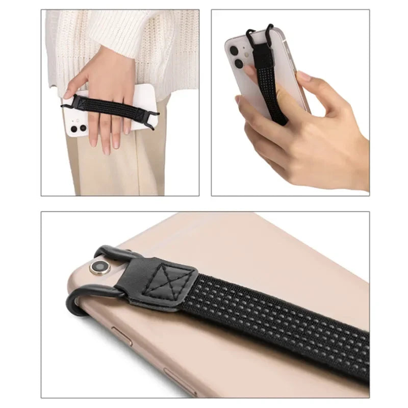 Mobile Phone Holder Wrist Band  Anti-drop Phone Strap Band Holder One-handed Finger Grip