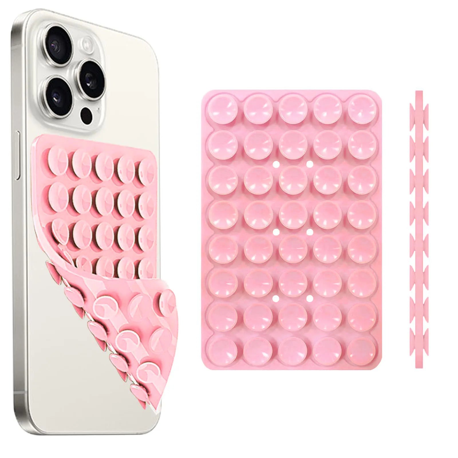 Double-sided Silicone Suction Cup Phone Case Detachable Stand For Hands-free Wall