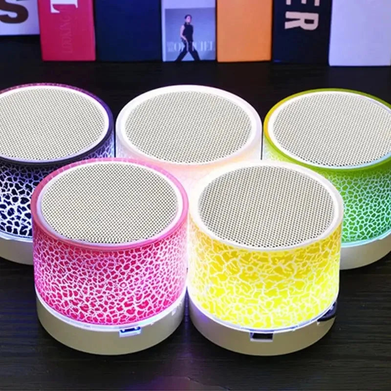 Colorful LED TF card USB subwoofer portable MP3 music sound column for PC phone with Bluetooth mini speaker