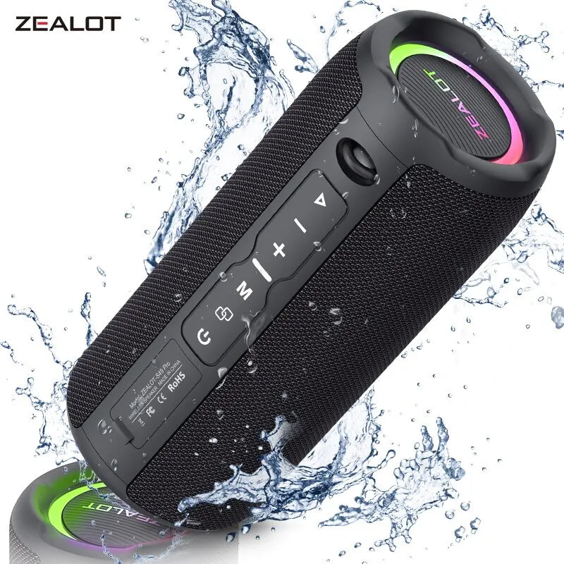 ZEALOT S49PRO Foldable Bluetooth Speaker - 20W, IPX6 Waterproof, Strong Sound Box, Bass Boost, Dual Pairing, Real Wireless