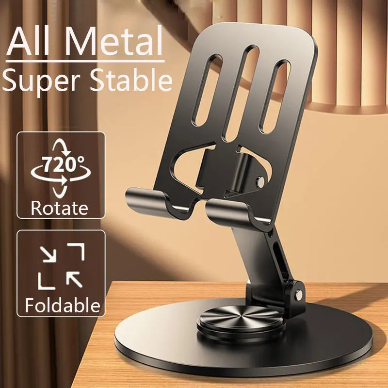 Aluminum 360 Rotation Mobile Phone Holder Universal Bracket Folding