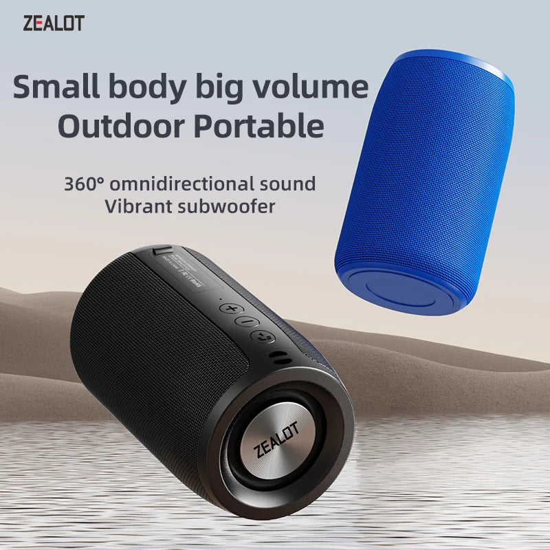 S32 ZEALOT Portable Wireless Subwoofer Stereo Waterproof Powerful Column Outdoor Speakers