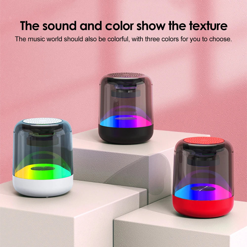 Mini TWS Bluetooth Speaker for Mobile Phones, Superior Colorful Lights, Wireless Sound Box Subwoofer, Compact Size, Perfect for Home Theater