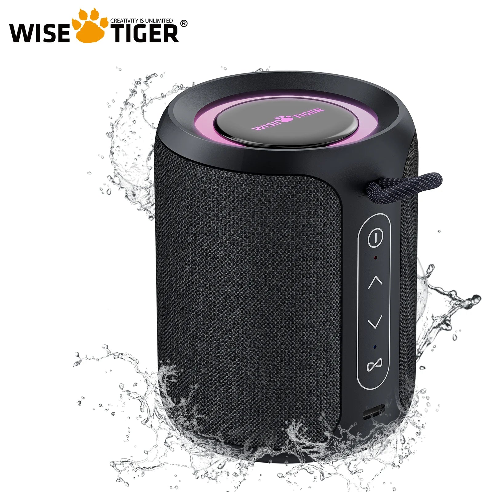 WISETIGER P1S 15W Mini Portable Sound Box IPX7 Waterproof Outdoor Speaker Bass Boost TWS Dual Pairing Bluetooth 5.0 Wireless Speaker