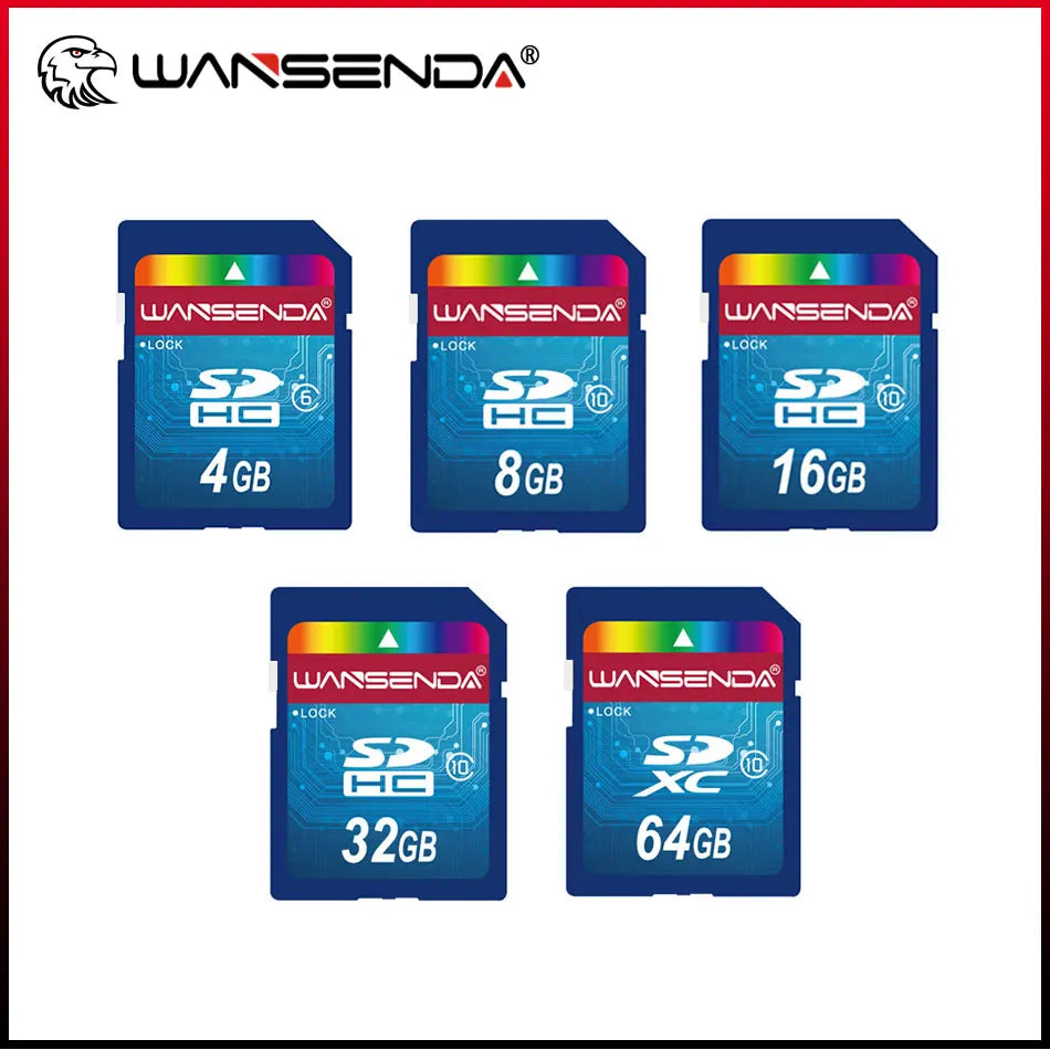 Wansenda Real Capacity Full Size SD Card Memory Card for Camera Notebook Digital Device Storage 4GB 8GB 16GB 32GB and 64GB