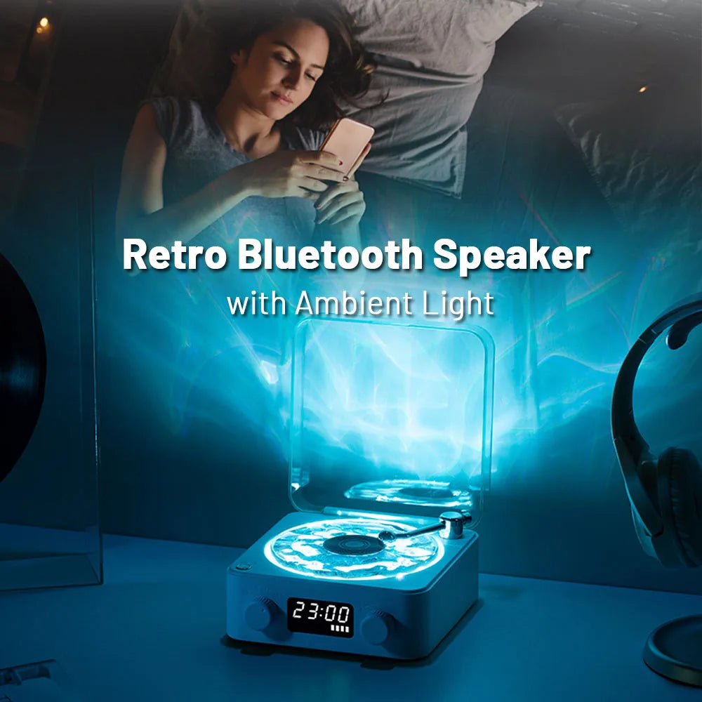 Mini Vintage Sleep Aid Bluetooth Subwoofer with White Noise and Mini Bluetooth Speaker for Travel