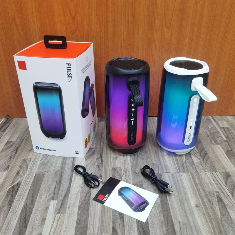 PULSE 5 Family K-Song Bluetooth Speaker Portable Column RGB Light Audio Boombox Waterproof Outdoor Subwoofer with Mic Music Box