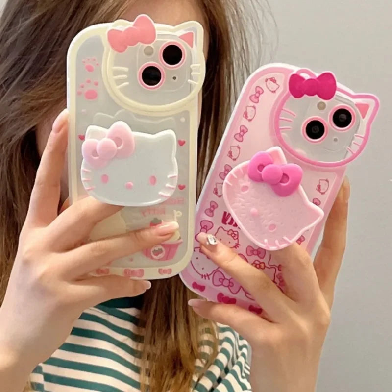 Hello Kitty Stand Phone Cases For iPhone Shockproof Cover