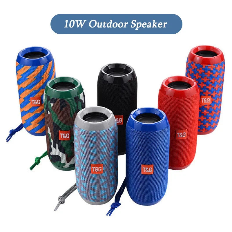 HomeCEC TG117 Portable Bluetooth Speaker Outdoor Wireless Woofer Free Call/FM/TF Card/USB Flash Drive Connect Phone/Tablet/TV