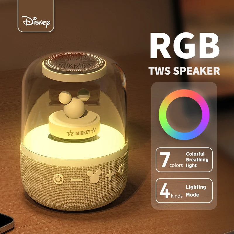 Disney S6 Smart Bluetooth Speaker RGB Wireless Audio Loudspeaker for Home and Outdoor HIFI Surround Sound Quality Bass