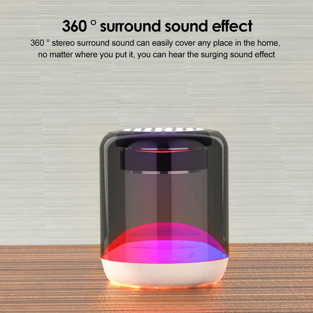 Mini TWS Bluetooth Speaker for Mobile Phones, Superior Colorful Lights, Wireless Sound Box Subwoofer, Compact Size, Perfect for Home Theater