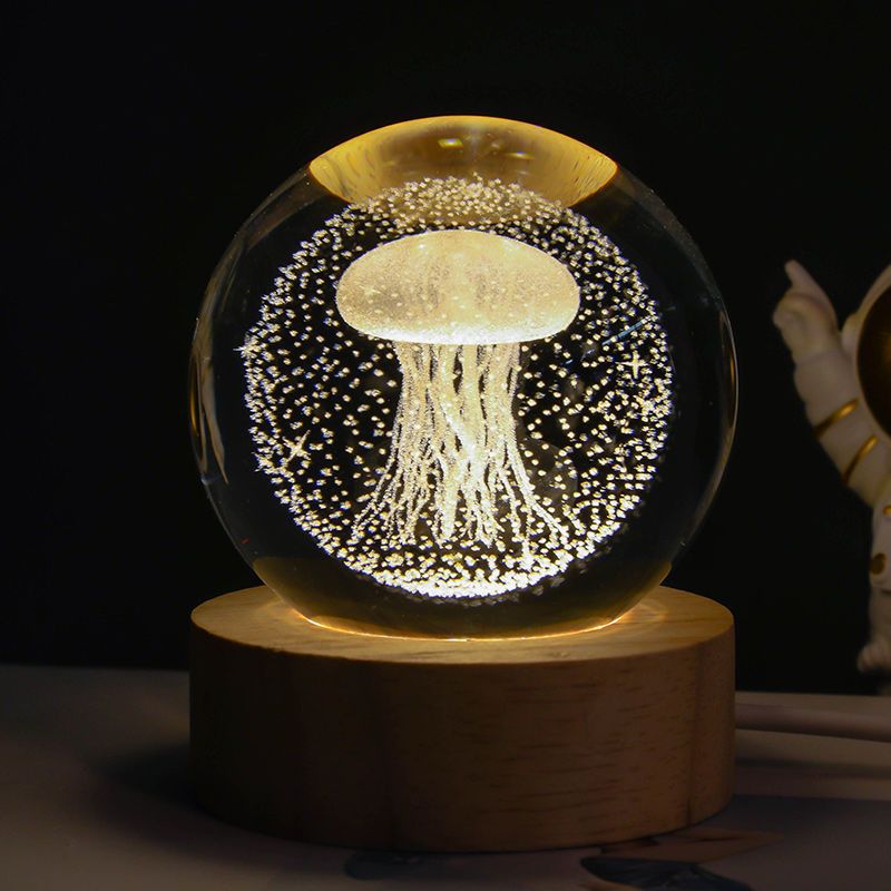 Starry Sky & Planets Moon Crystal Ball Night Lamp