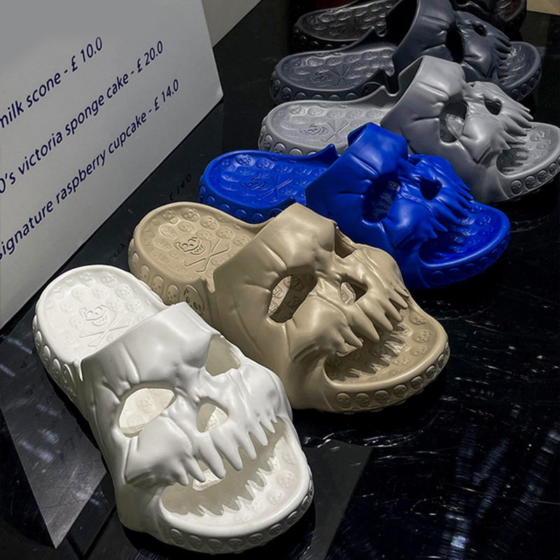 Skull-Design Halloween Slippers